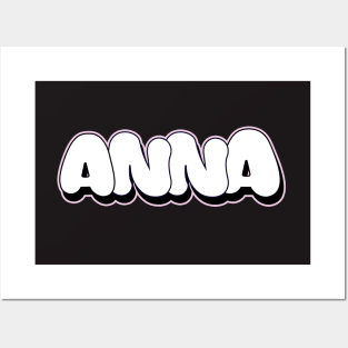 ANNA name bubble letters graffiti writing Style Posters and Art